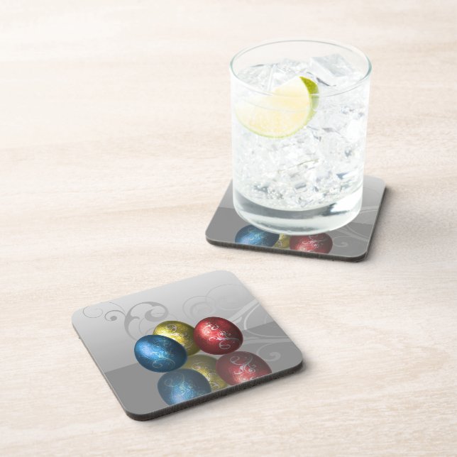 Glamour Easter Eggs - Plastic Coaster (Right Side)