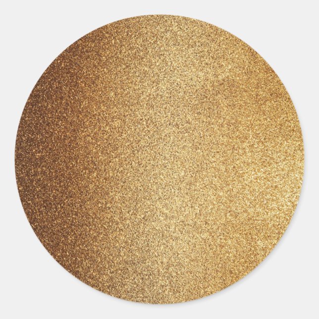 Glamour Faux Gold Blank Template create your own  Classic Round Sticker (Front)