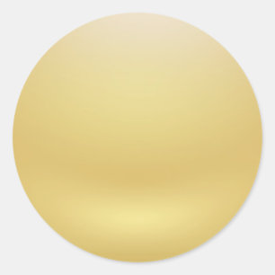 Glamour Faux Gold Blank Template Elegant Chic Classic Round Sticker