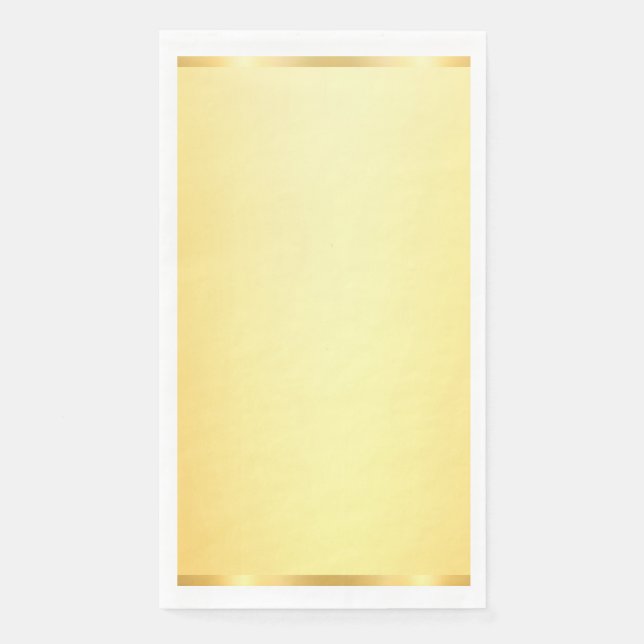 Glamour Faux Gold Modern Blank Template Napkin (Front)