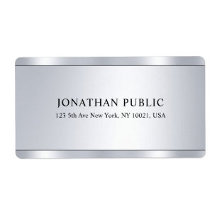 Glamour Faux Silver Modern Elegant Template