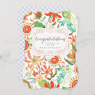 Glamour Floral Congratulations White Card