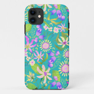 Glamour Floral Teal Case-Mate iPhone Case