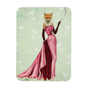 Glamour Fox in Pink 2 Magnet