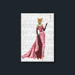 Glamour Fox in Pink Canvas Print<br><div class="desc">Animals & Nature</div>