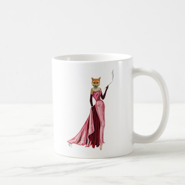 Glamour Fox in Pink Coffee Mug (Right)