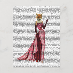 Glamour Fox in Pink Postcard