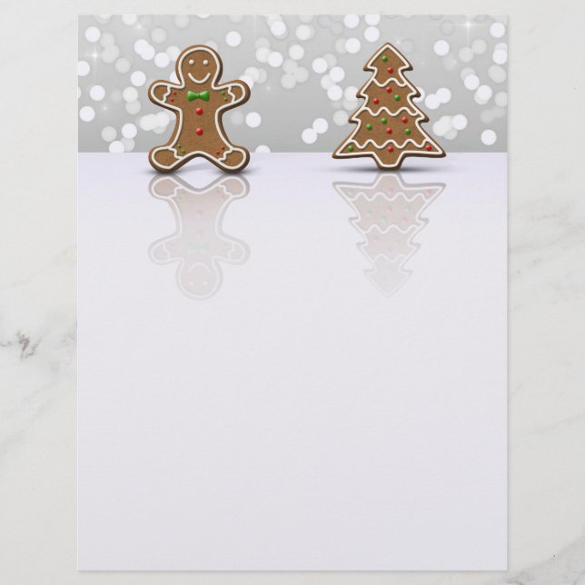 Glamour Gingerbread Man and Tree - Letterhead (Front)