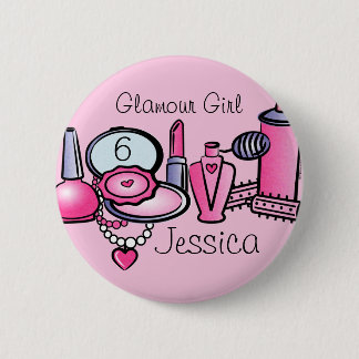 Glamour Girl Birthday 6 Cm Round Badge