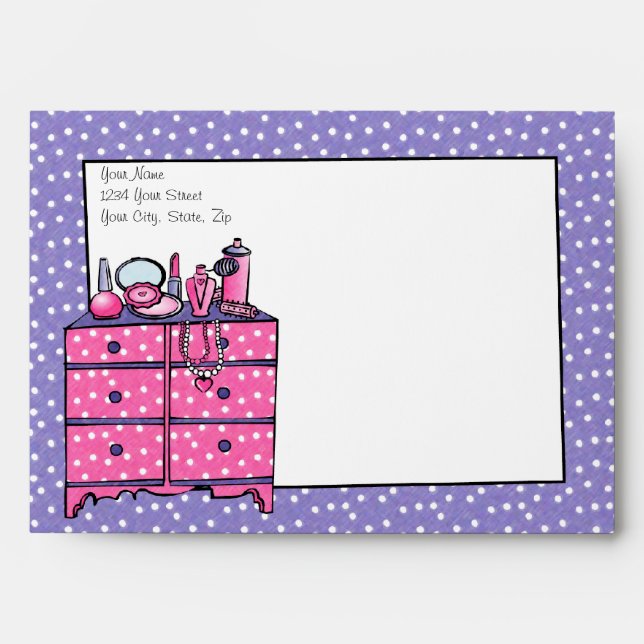 Glamour Girl Birthday Envelopes (Front)