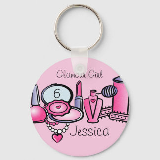 Glamour Girl Birthday Key Ring