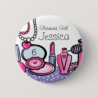 Glamour Girl Birthday (pd) 6 Cm Round Badge
