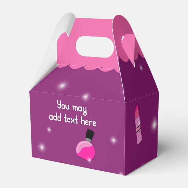 Glamour Girl Makeup Glam Diva Party Favour Boxes (Front Side)