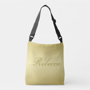 Glamour gold background Personalised Template Name Crossbody Bag