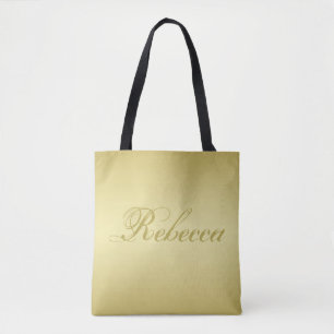 Glamour gold background Personalised Template Name Tote Bag