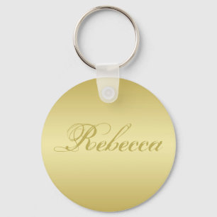 Glamour gold background Personalized Template Name Key Ring