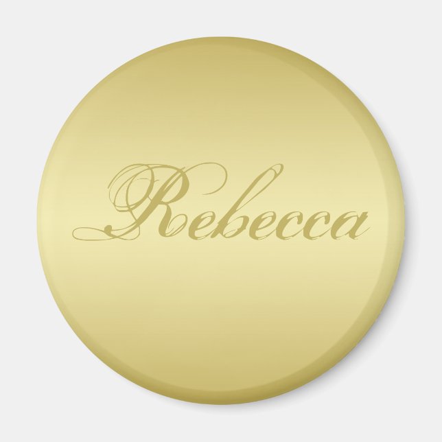 Glamour gold background Personalized Template Name Magnet (Front)