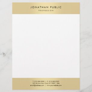 Glamour Gold Look Elegant Template Modern Custom Letterhead