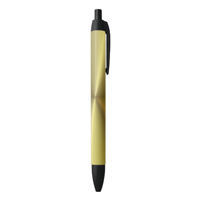Glamour Gold Look Trendy Elegant Golden Template Black Ink Pen (Bottom (Vertical))