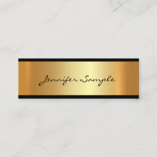 Glamour Gold Modern Charming Professional Plain Mini Business Card