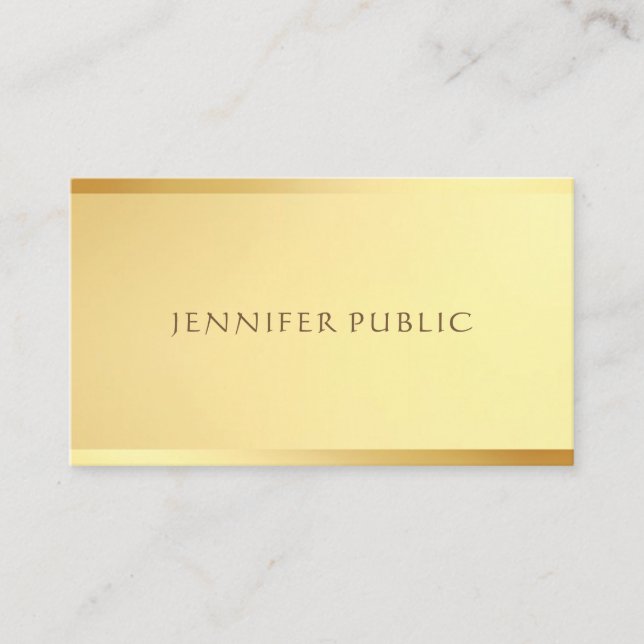 Glamour Gold Template Modern Professional Design Business Card (Front)