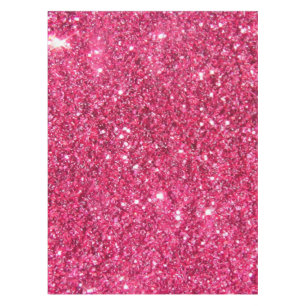 Glamour Hot Pink Glitter Tablecloth