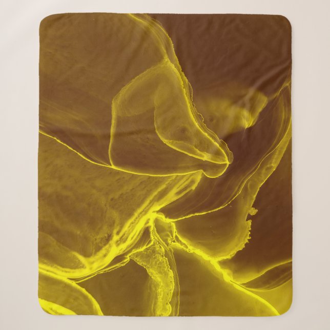 Glamour Ink Fluid. Brown Precious Effect. Marble F Sherpa Blanket (Front)