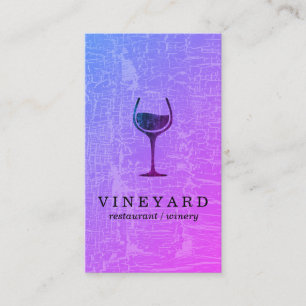 Glamour Marbled Texture with Wine Glass Business Card
