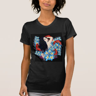 Glamour Model in Poppy flower bed, ART by LeahG T-Shirt