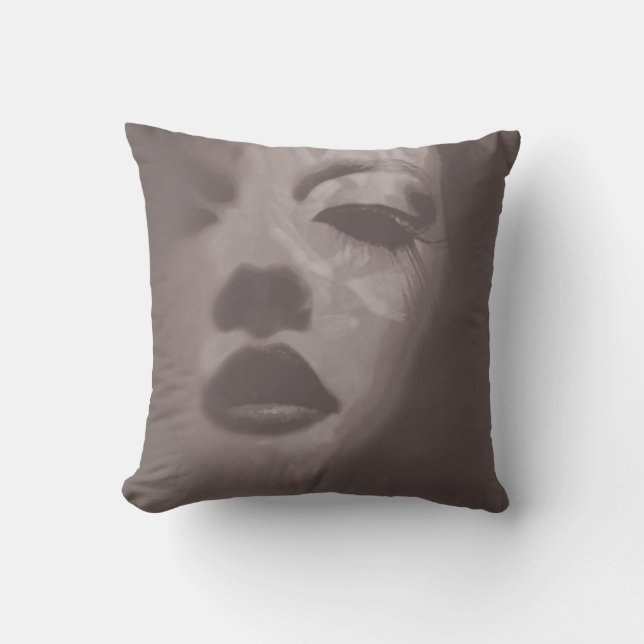 Glamour painted mono fashion face Pillow (Front)