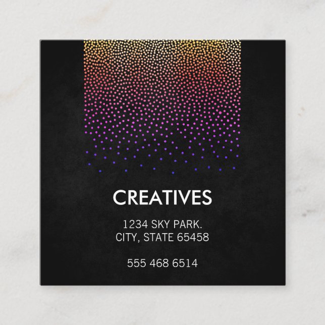 Glamour Pattern Square Business Card (Front)