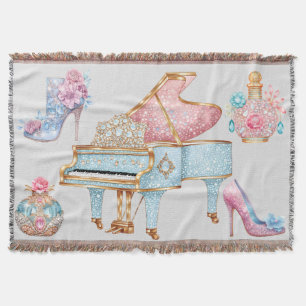 Glamour Piano Throw Blanket