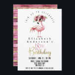 Glamour Pink Flamingo 18th Birthday Invitation<br><div class="desc">Glamour Pink Flamingo 18th Birthday Invitation For Women.  Easy To Change The Sample Text To Your Own By Clicking Personalise.  Click Personalise/Edit With Design Tool To Change The Font Type,  Font Colour,  Font Size Or To Add/Delete/Change The Text Or Design Elements.</div>