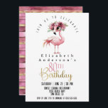 Glamour Pink Flamingo 80th Birthday Invitation<br><div class="desc">Glamour Pink Flamingo 80th Birthday Invitation For Women.  Easy To Change The Sample Text To Your Own By Clicking Personalise.  Click Personalise/Edit With Design Tool To Change The Font Type,  Font Colour,  Font Size Or To Add/Delete/Change The Text Or Design Elements.</div>