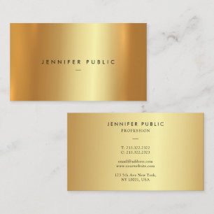 Glamour Professional Elegant Modern Template Gold Business Card