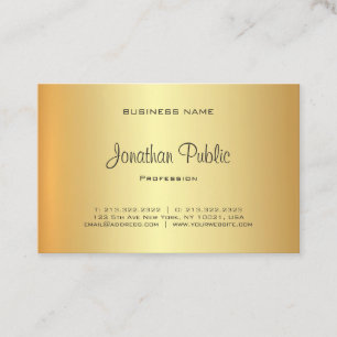 Glamour Professional Gold Look Elegant Modern Business Card