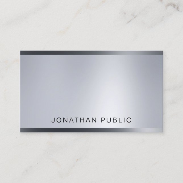 Glamour Silver Look Lights Modern Professional Top Business Card (Front)