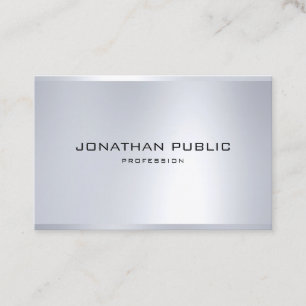 Glamour Silver Look Modern Professional Template Business Card