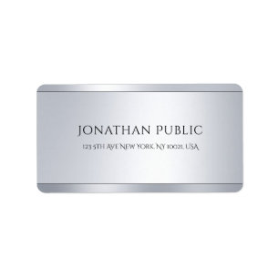 Glamour Template Professional Silver Modern Chic Label