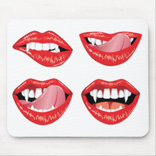 Glamour vampire lips mouse pad