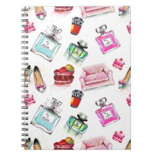 Glamour Watercolor: Fashion Seamless Pattern Notebook