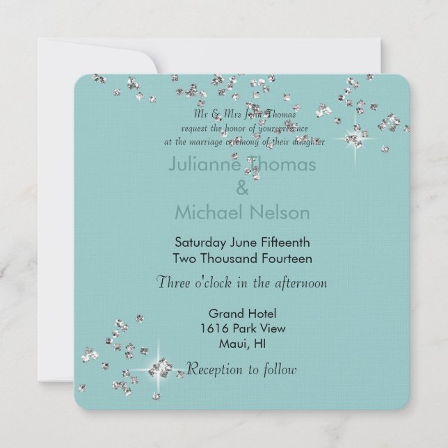 Glamour Wedding Invitation (Front)