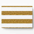 Glamour White Stripes with Gold Glitter Printed
