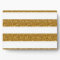 Glamour White Stripes with Gold Glitter Printed