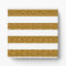 Glamour White Stripes with Gold Glitter Printed