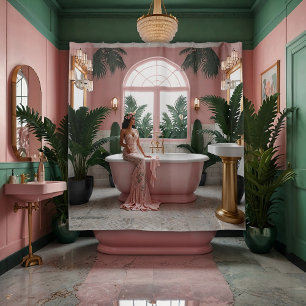 Glamourous 1920s vibes shower curtain