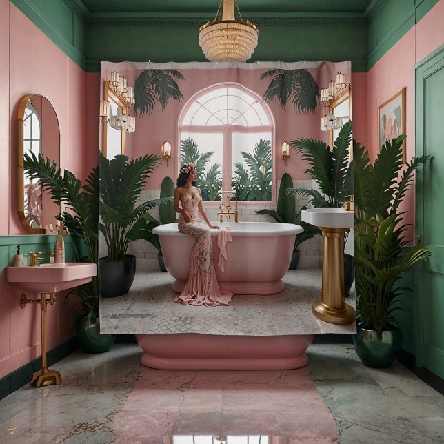 Glamourous 1920s vibes shower curtain (Creator Uploaded)