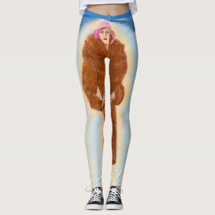 glamourous 1920s woman in fur coat leggings