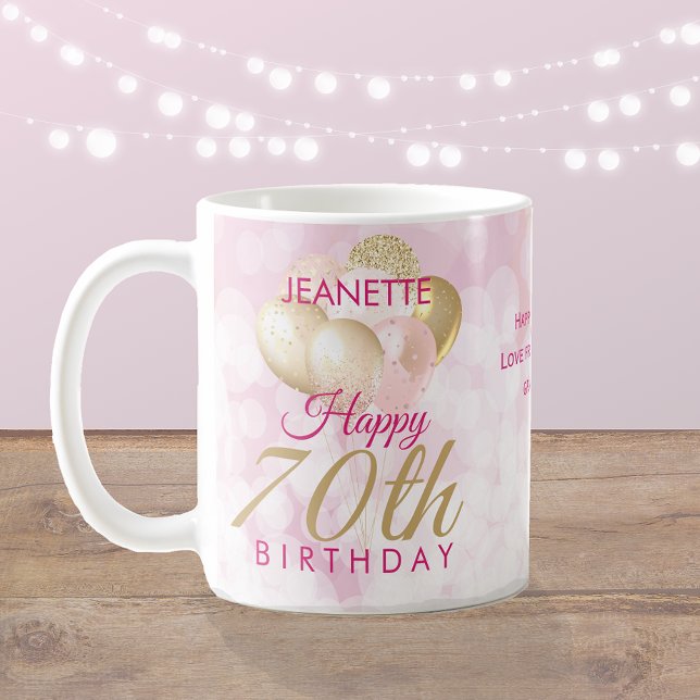 Glamourous 70th Birthday Balloon Coffee Mug (Creator Uploaded)