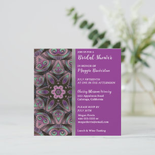 Glamourous Abstract Bridal Shower Invitation